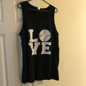 baseball love tank